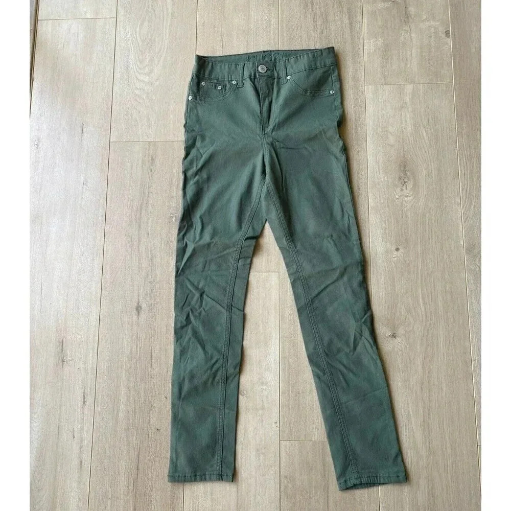 RUE21 Women's Mid Rise Jegging Skinny Stretch Jeans Army Green Denim Size 9/10